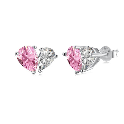 [Am jewelry]Dazzling Elegant Heart Cut Lover Earrings