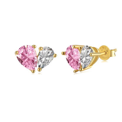 [Am jewelry]Dazzling Elegant Heart Cut Lover Earrings