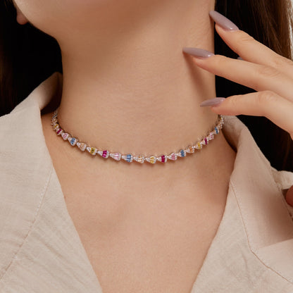 [Am jewelry]Radiant Colorful Rainbow Necklace