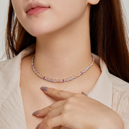 [Am jewelry]Radiant Colorful Rainbow Necklace