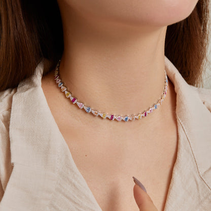 [Am jewelry]Radiant Colorful Rainbow Necklace