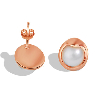 [Am jewelry]Dainty Bread Pearl Earrings