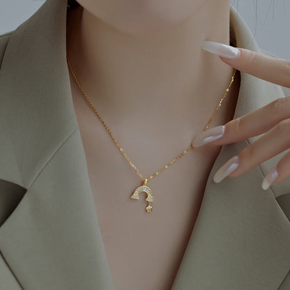 [Am jewelry]Unique Rainbow Star Necklace