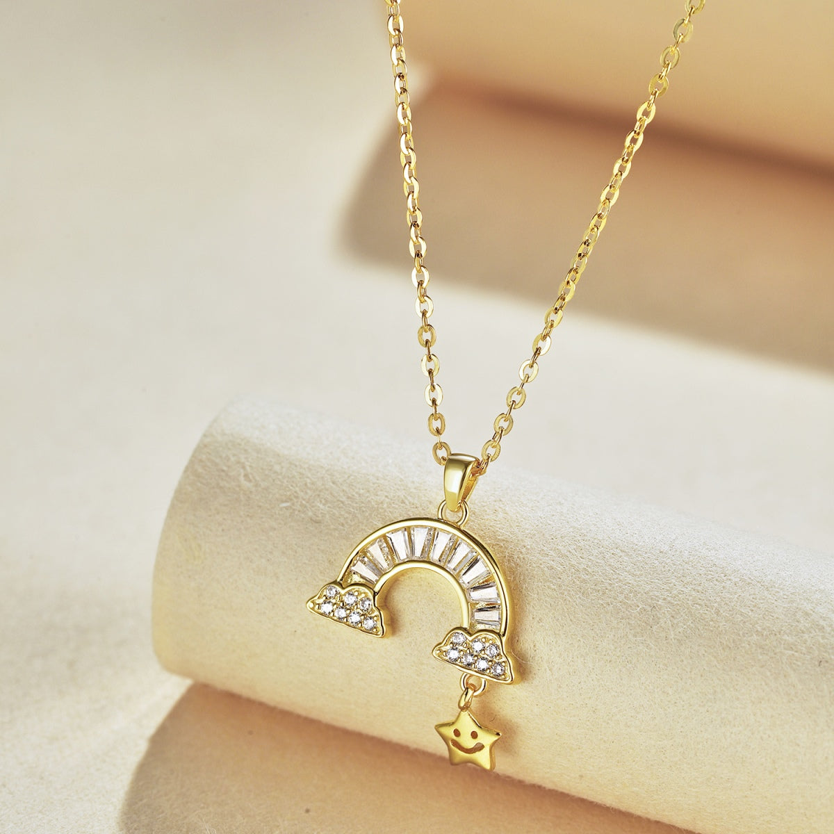 [Am jewelry]Unique Rainbow Star Necklace