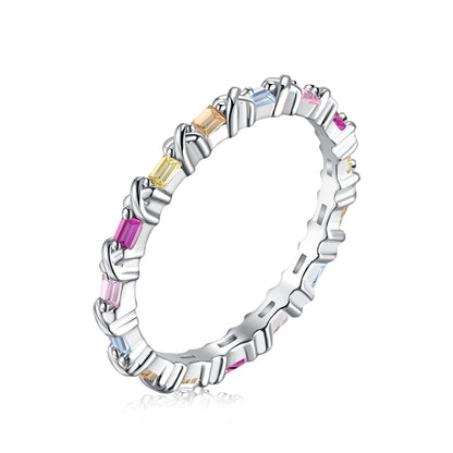 [Am jewelry]Charming Colorful Round Cut Daily Ring