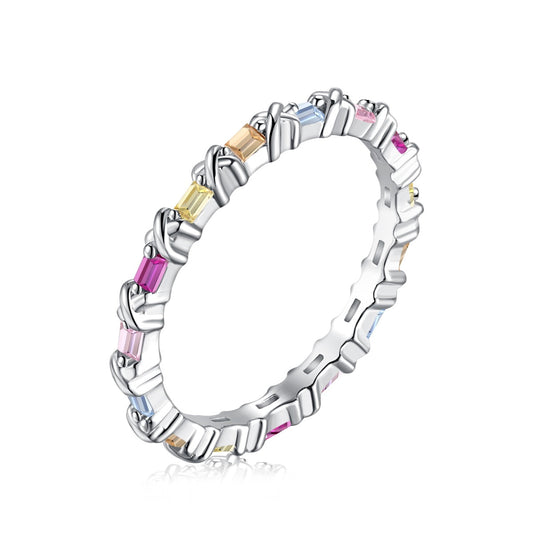 [Am jewelry]Charming Colorful Round Cut Daily Ring