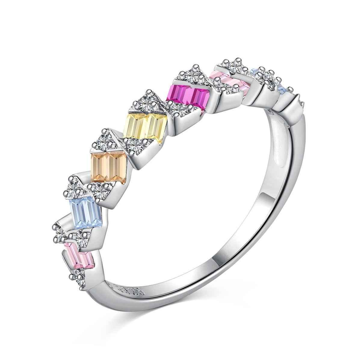 [Am jewelry]Delicate Vibrant Emerald Cut Daily Ring