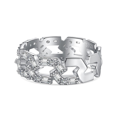 [Am jewelry]Sparkling Vibrant Emerald Cut Daily Ring