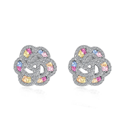 [Am jewelry]Exquisite Flower Shape Daily Earrings