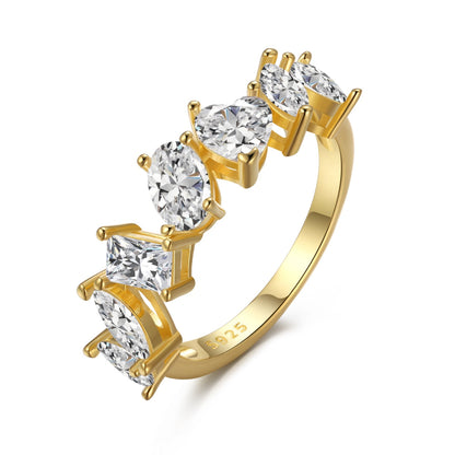 [Am jewelry]Delicate Multi Cut Ring