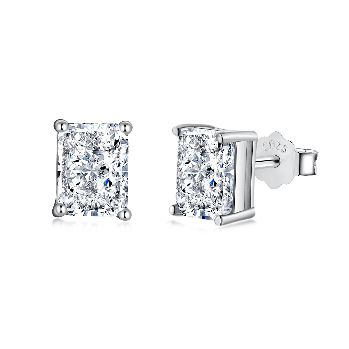 [Am jewelry]Radiant Luxurious Princess Cut Daily Earrings
