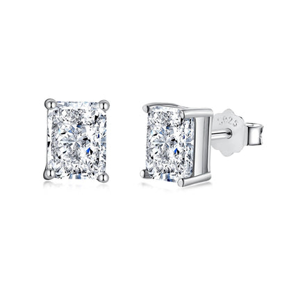 [Am jewelry]Radiant Luxurious Princess Cut Daily Earrings