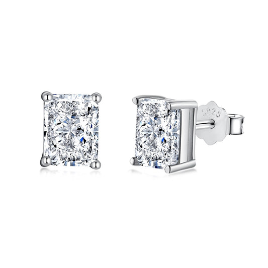 [Am jewelry]Radiant Luxurious Princess Cut Daily Earrings