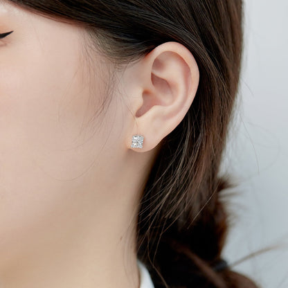 [Am jewelry]1.0 Carat Radiant Princess Cut Wedding Earrings