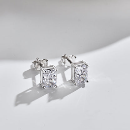 [Am jewelry]Radiant Luxurious Princess Cut Daily Earrings