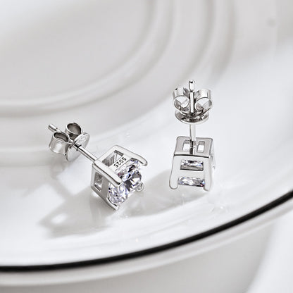 [Am jewelry]1.0 Carat Radiant Princess Cut Wedding Earrings