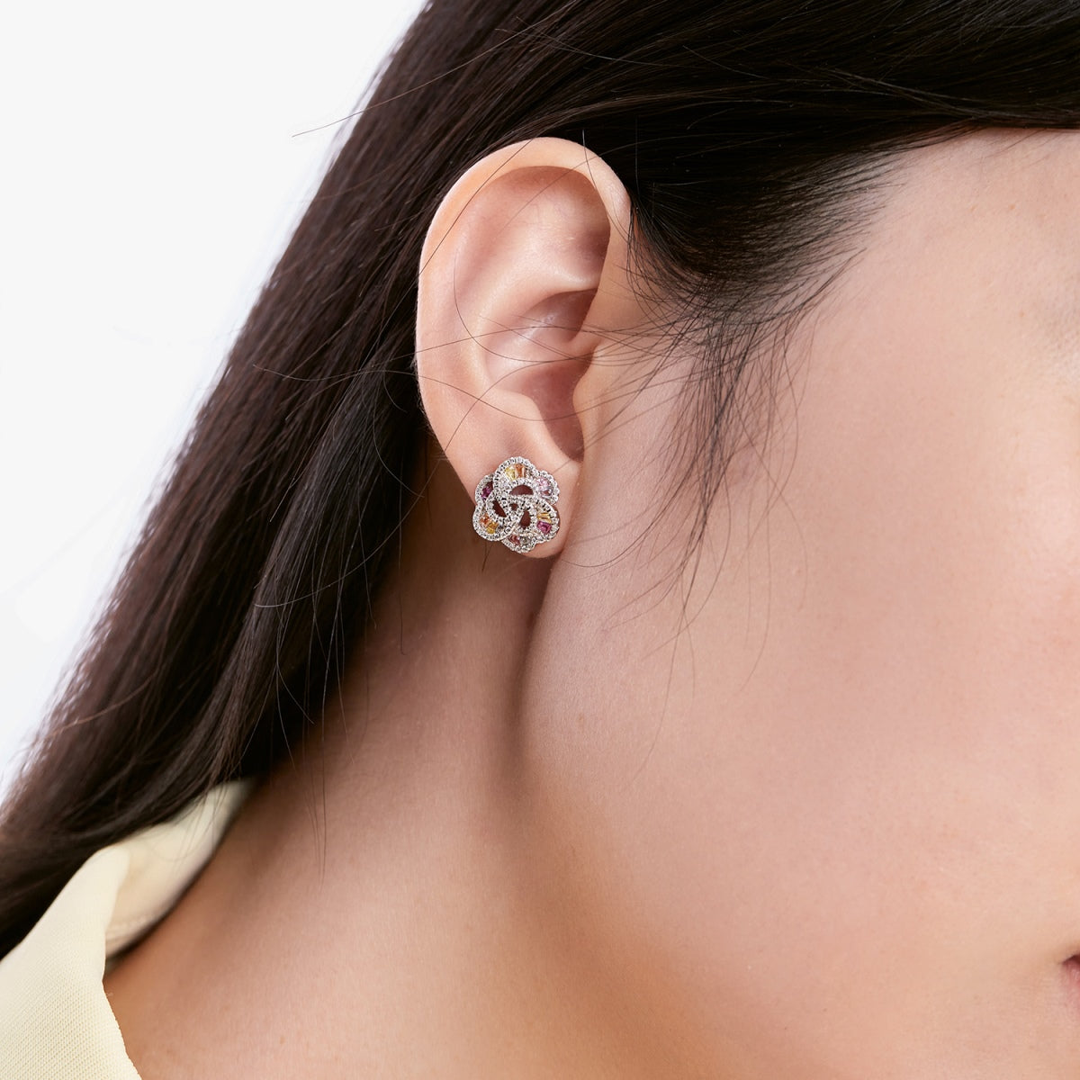 [Am jewelry]Exquisite Flower Shape Daily Earrings