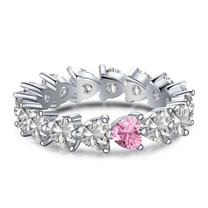 [Am jewelry]0.25 Carat Radiant Romance Heart Cut Lover Ring
