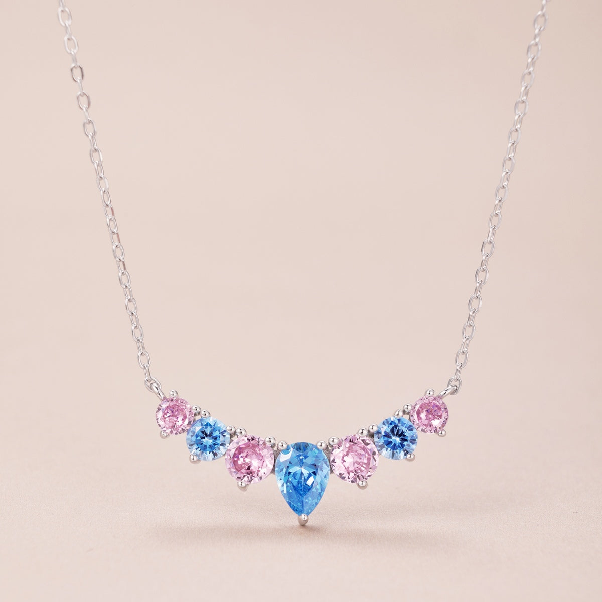 [Am jewelry]Dainty Colorful Heart Necklace