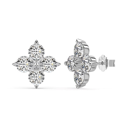 [Am jewelry]Four-Leaf Clover Eight-Pointed Star Earrings