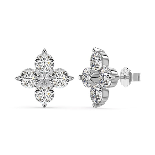 [Am jewelry]Four-Leaf Clover Eight-Pointed Star Earrings