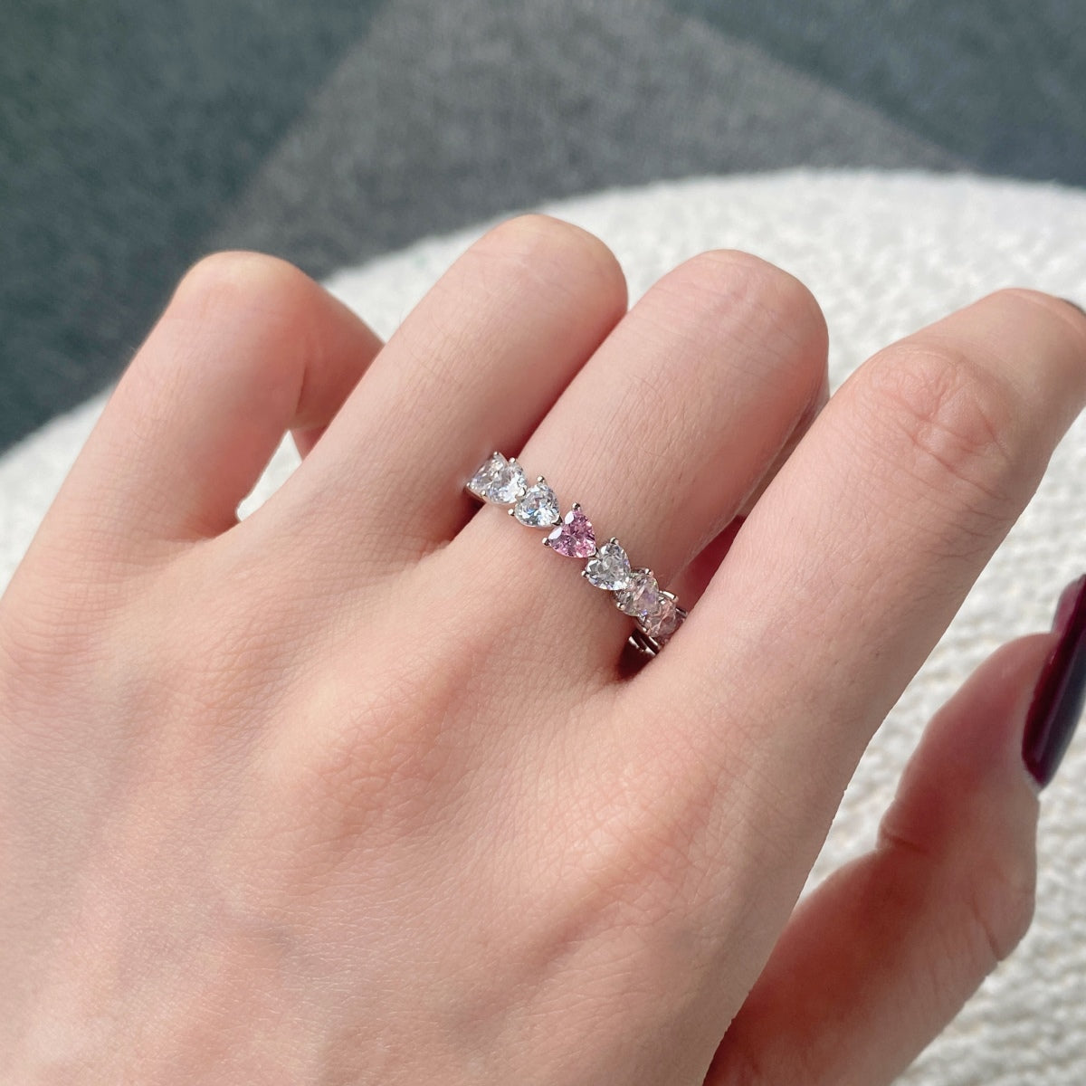 [Am jewelry]0.25 Carat Radiant Romance Heart Cut Lover Ring