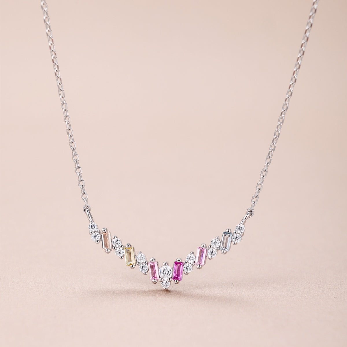 [Am jewelry]Dazzling Rainbow Necklace