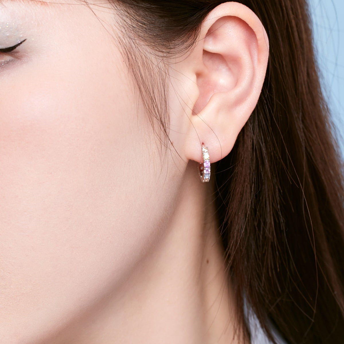 [Am jewelry]Radiant Colorful Round Cut Earrings