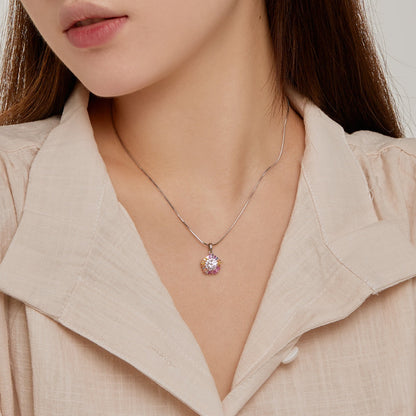 [Am jewelry]Charming Flower Colorful Necklace
