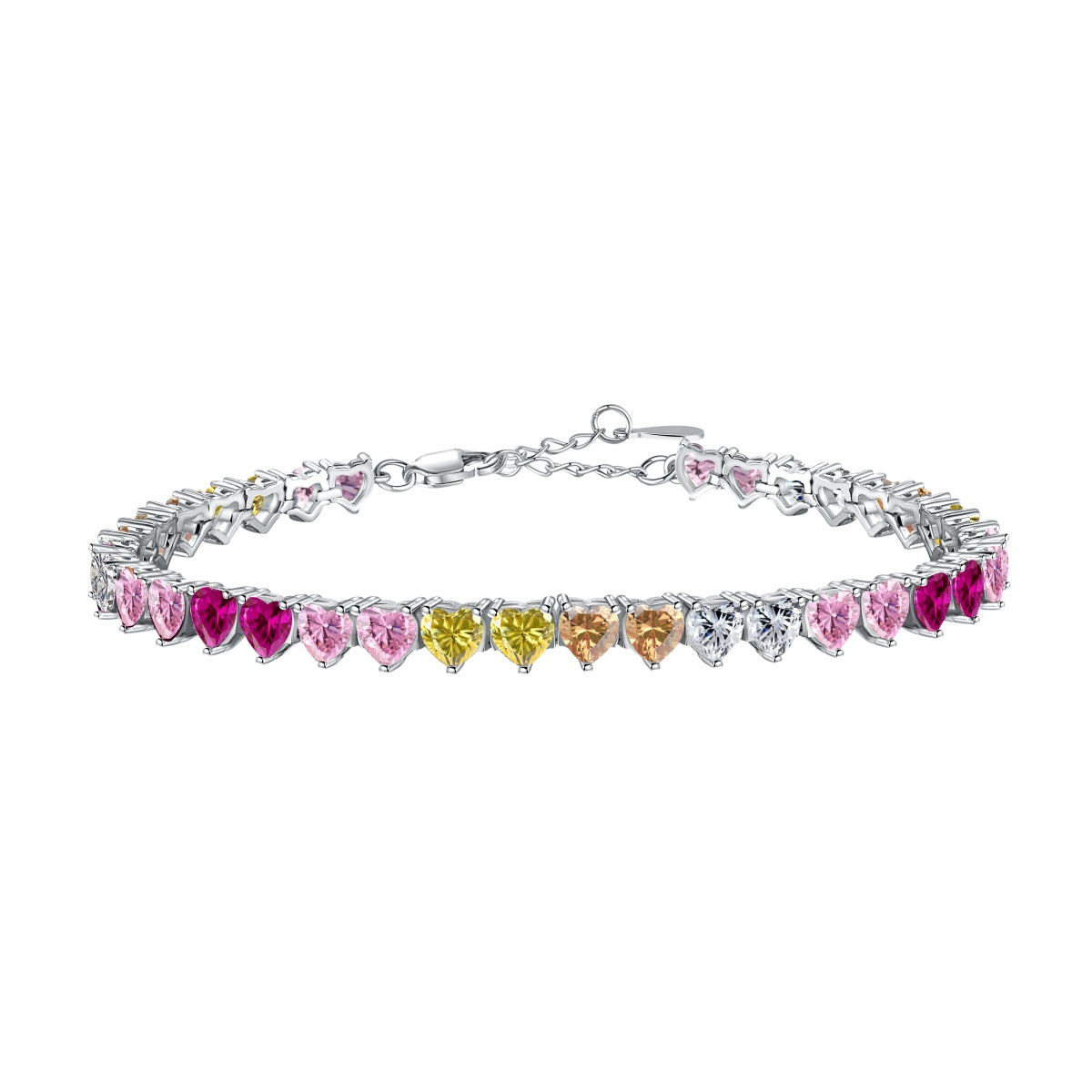 [Am jewelry]Luxurious Colorful Romantic Heart Shape Lover Bracelet