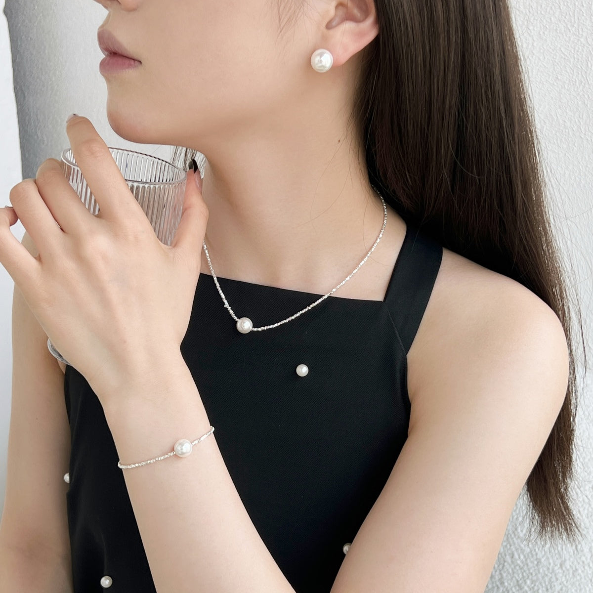 [Am jewelry]Delicate Pearl Earrings