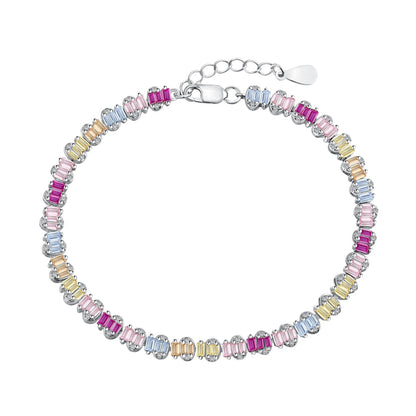 [Am jewelry]Delicate Colorful Emerald Cut Party Bracelet