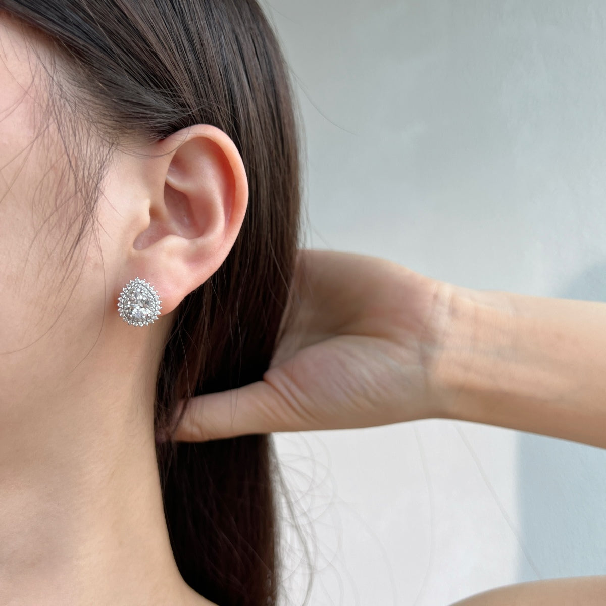[Am jewelry]Delicate Gorgeous Pear Cut Daily Earrings