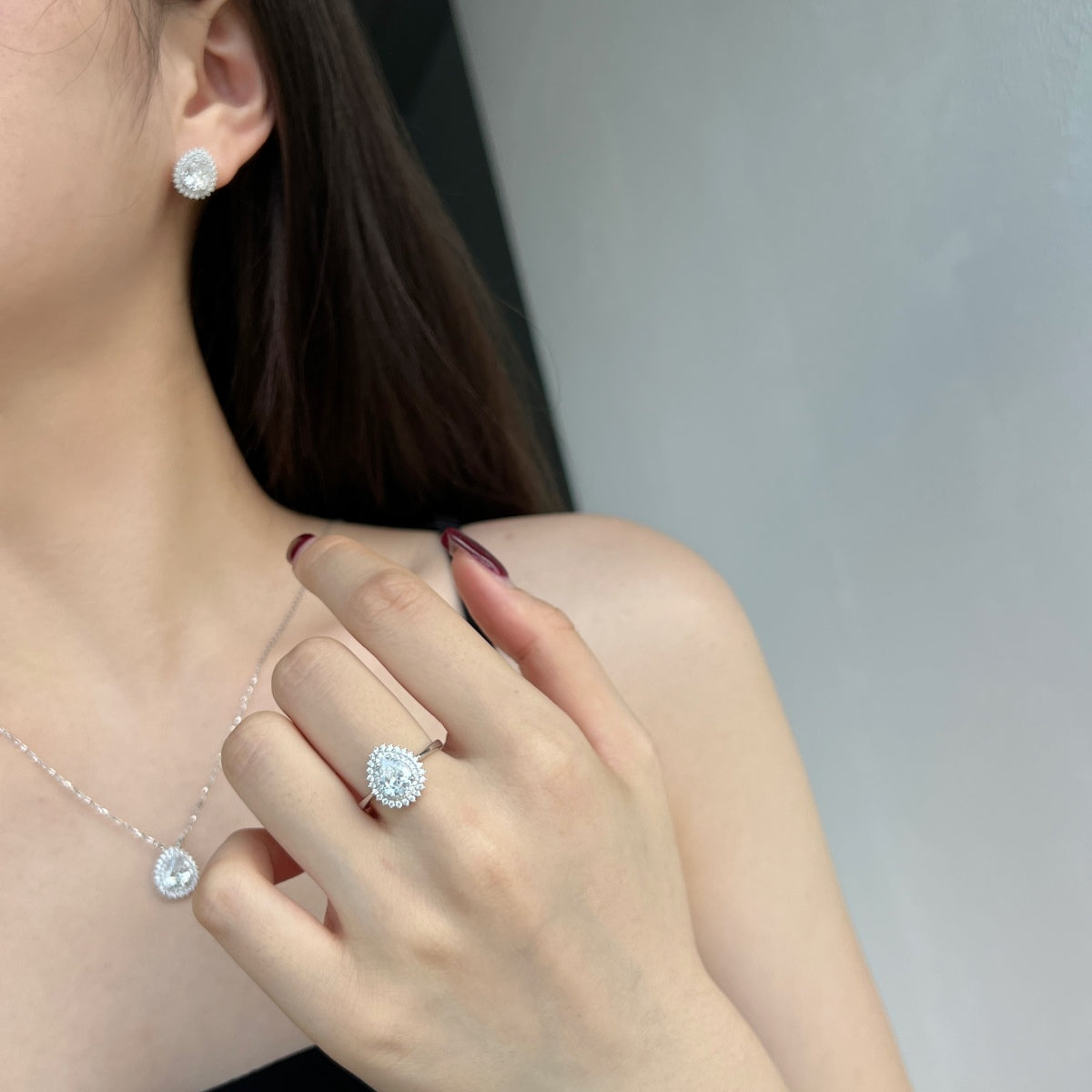 [Am jewelry]Delicate Gorgeous Pear Cut Daily Earrings