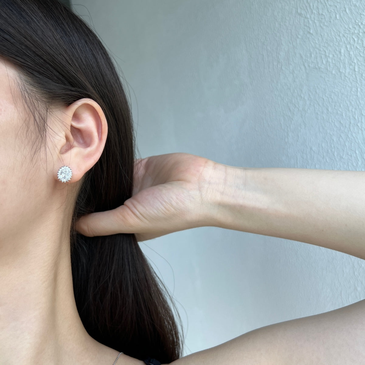 [Am jewelry]Delicate Radiant Oval Cut Daily Earrings