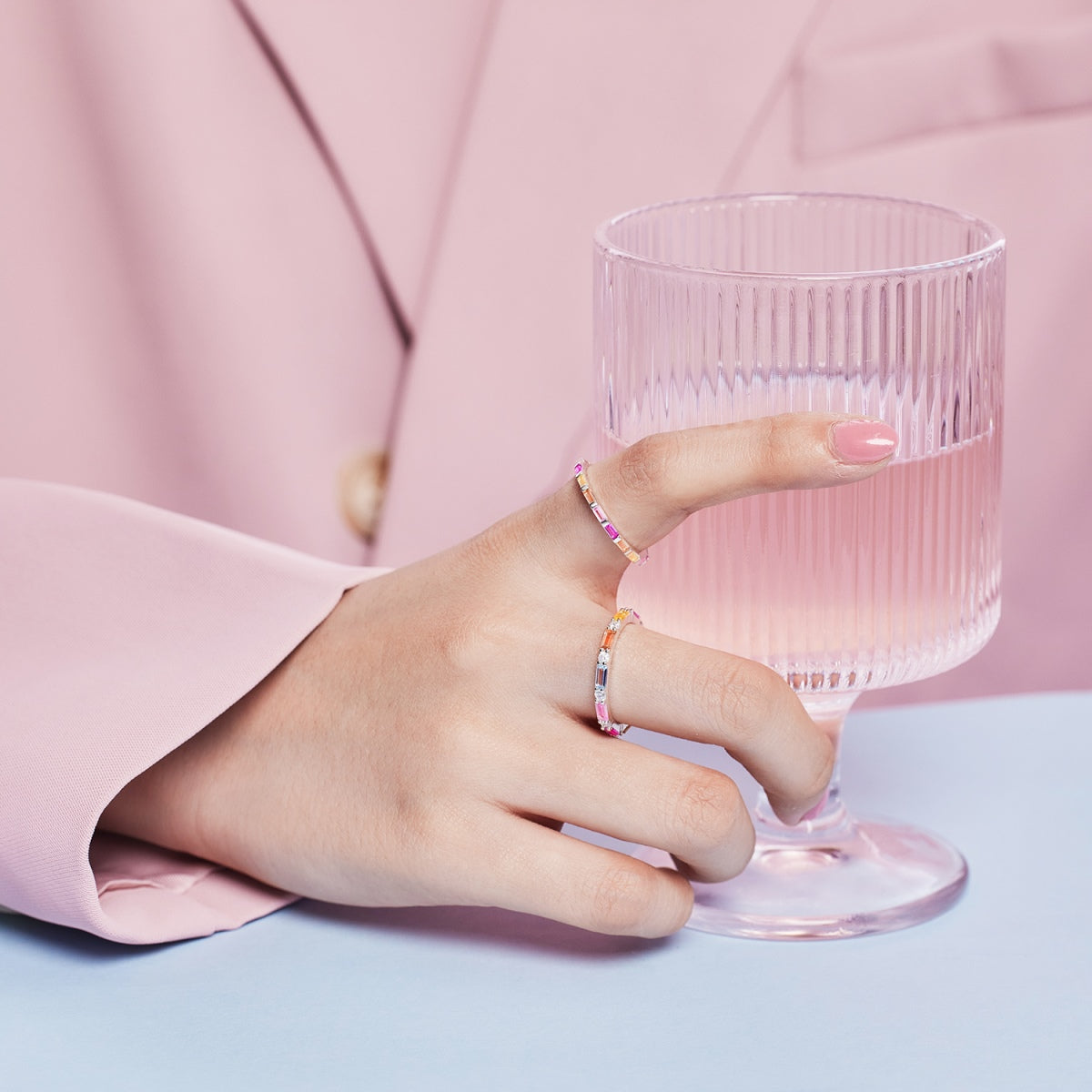 [Am jewelry]Lively In Shades Elegant Radiant Cut Daily Ring