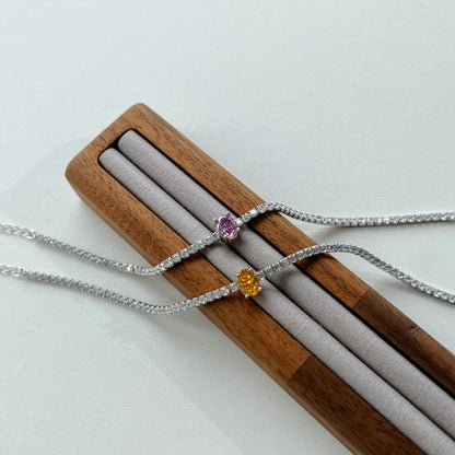 [Am jewelry]0.75 Carat Exquisite Oval Cut Daily Bracelet