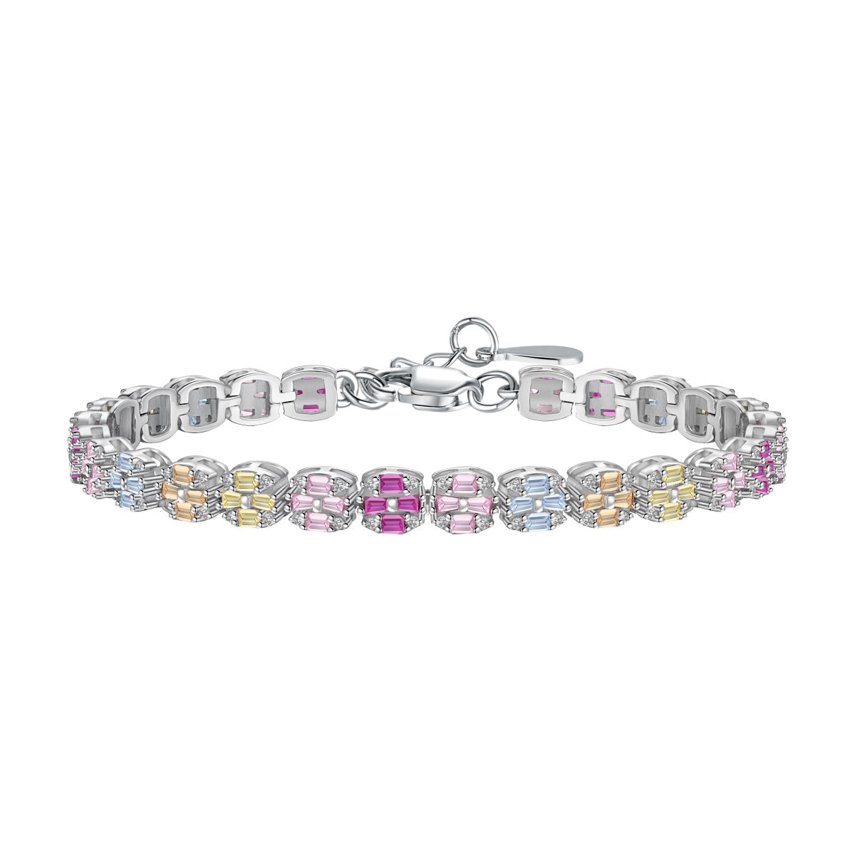 [Am jewelry]Delicate Colorful Emerald Cut Daily Bracelet