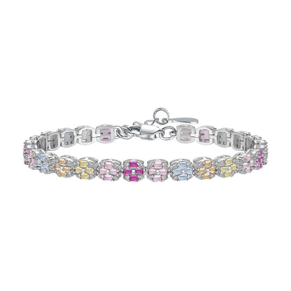 [Am jewelry]Delicate Colorful Emerald Cut Daily Bracelet