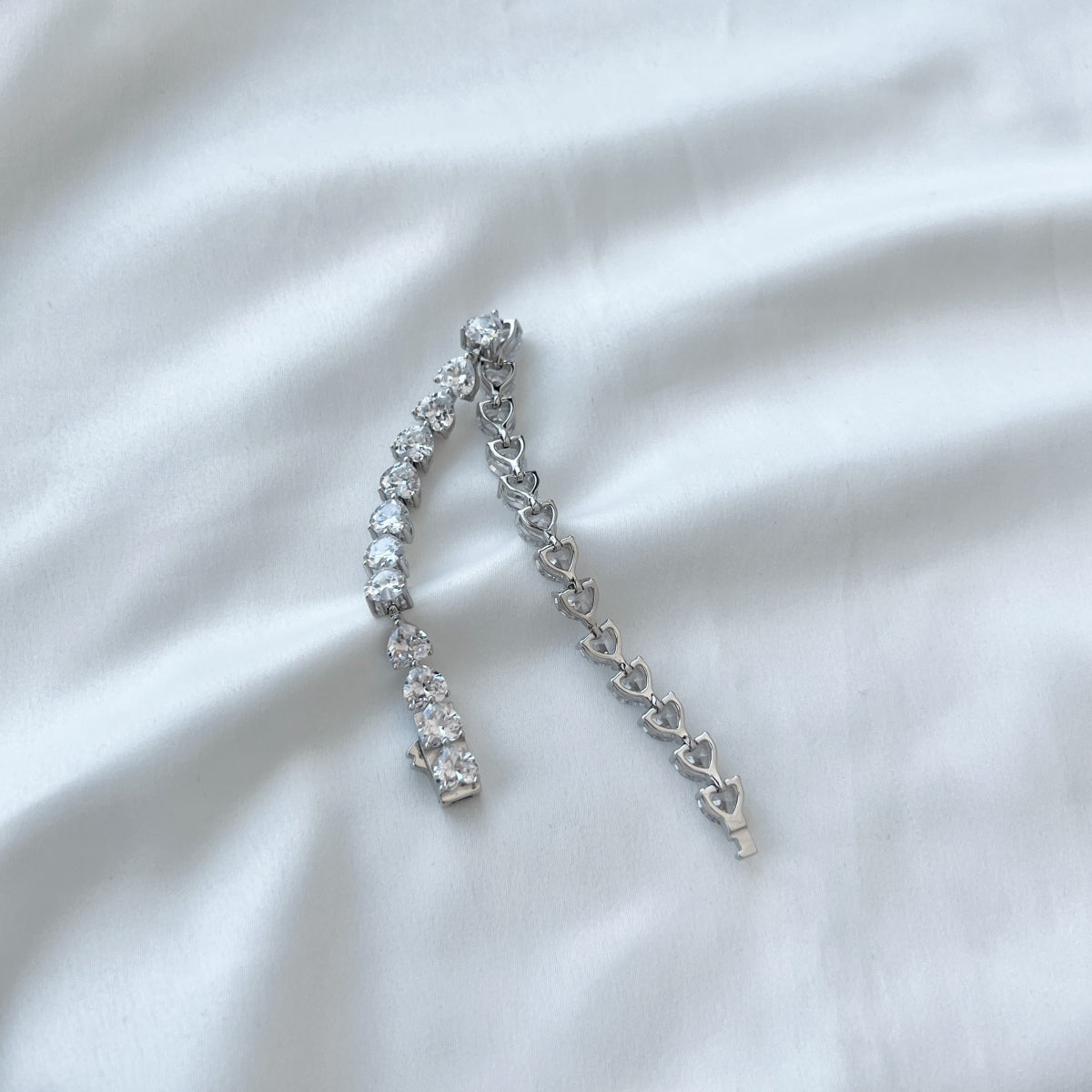 [Am jewelry]0.75 Carat Elegant Romantic Heart Shape Lover Bracelet