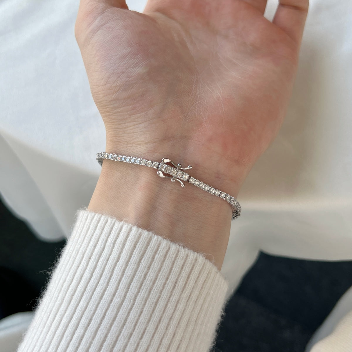 [Am jewelry]Dazzling Exquisite Round Cut Daily Bracelet