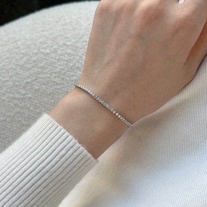 [Am jewelry]Dazzling Exquisite Round Cut Daily Bracelet