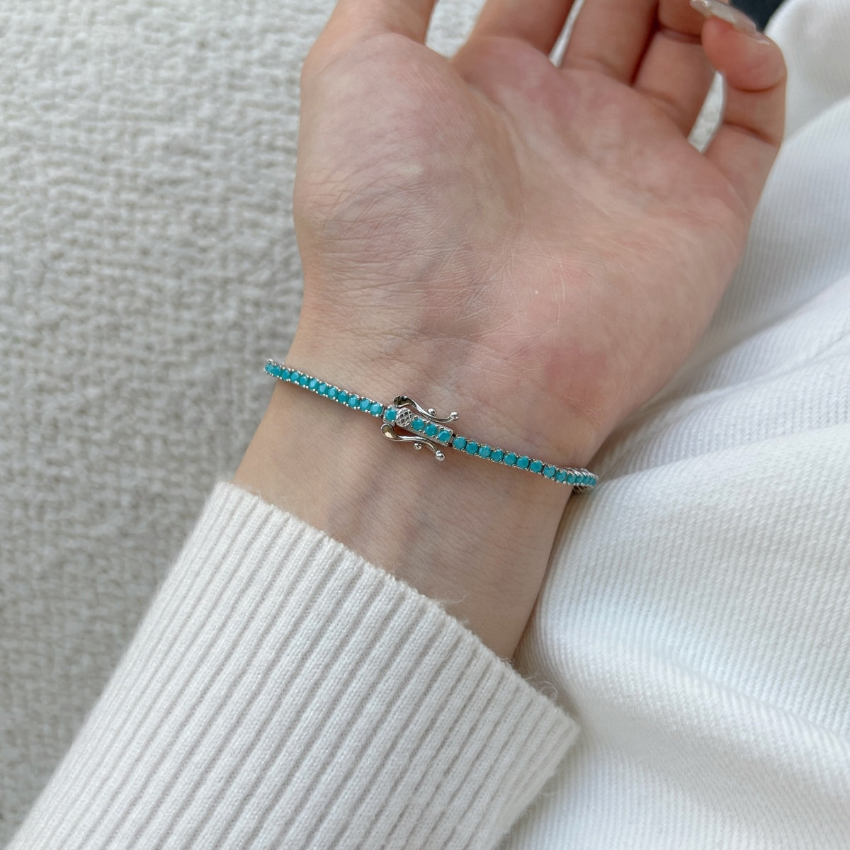 [Am jewelry]Dazzling Exquisite Round Cut Daily Bracelet