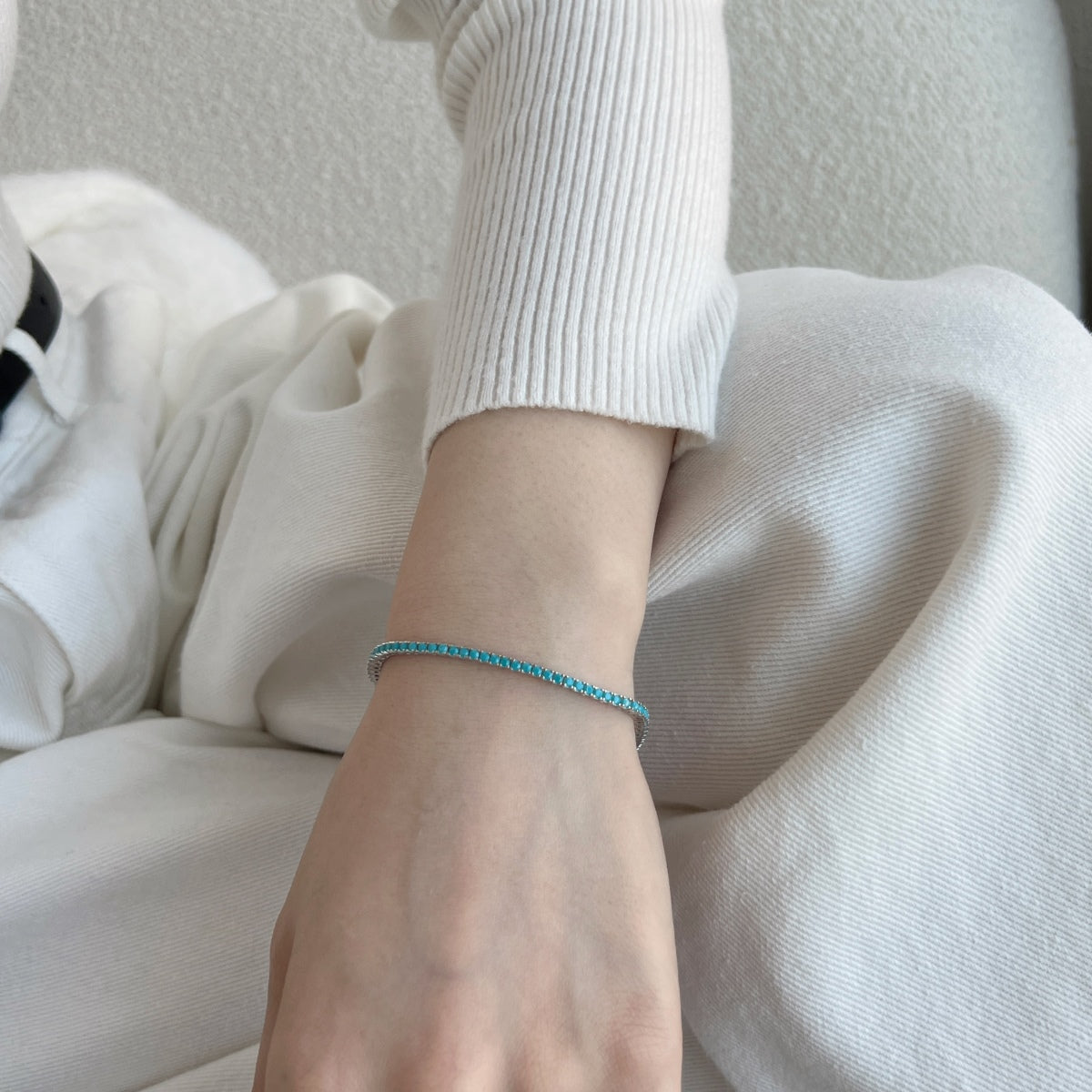 [Am jewelry]Dazzling Exquisite Round Cut Daily Bracelet