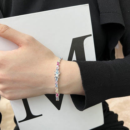 [Am jewelry]Ornate Sparkling Multi Cut Party Bracelet