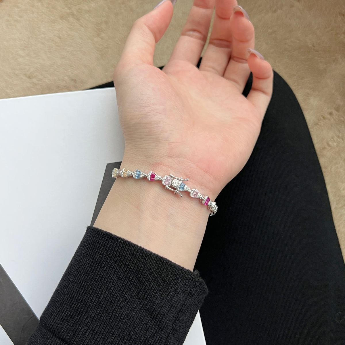[Am jewelry]Radiant Water Drop Shape Daily Bracelet