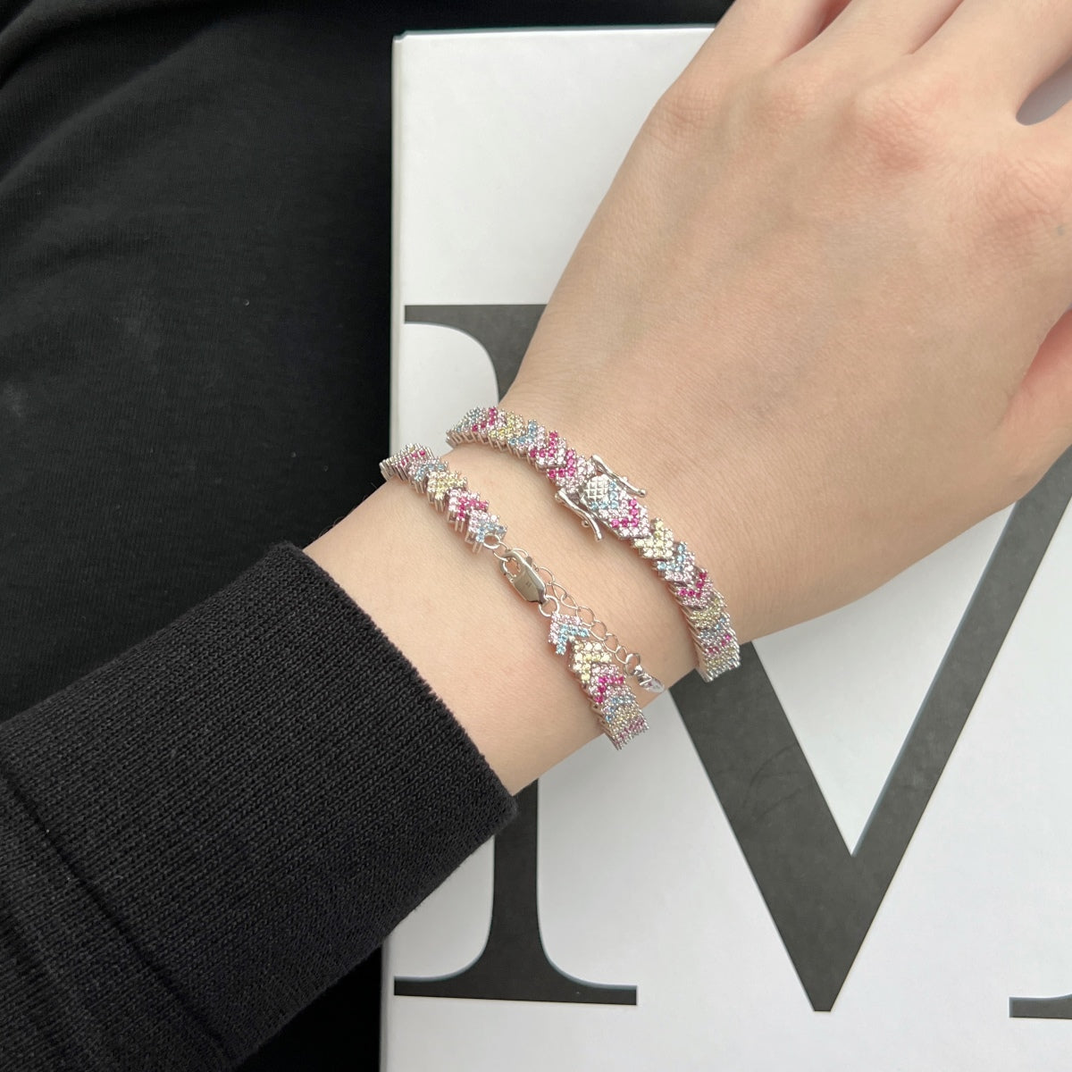 [Am jewelry]Ornate Sparkling Round Cut Party Bracelet