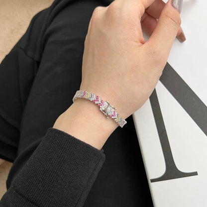 [Am jewelry]Ornate Sparkling Round Cut Party Bracelet