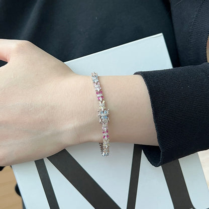 [Am jewelry]Radiant Colorful Emerald Cut Party Bracelet