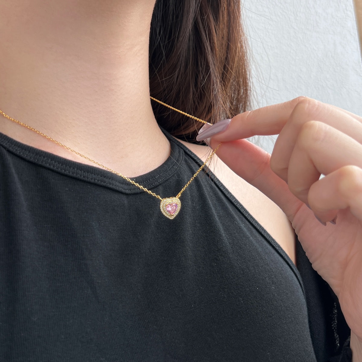[Am jewelry]Exquisite Heart Shape Necklace